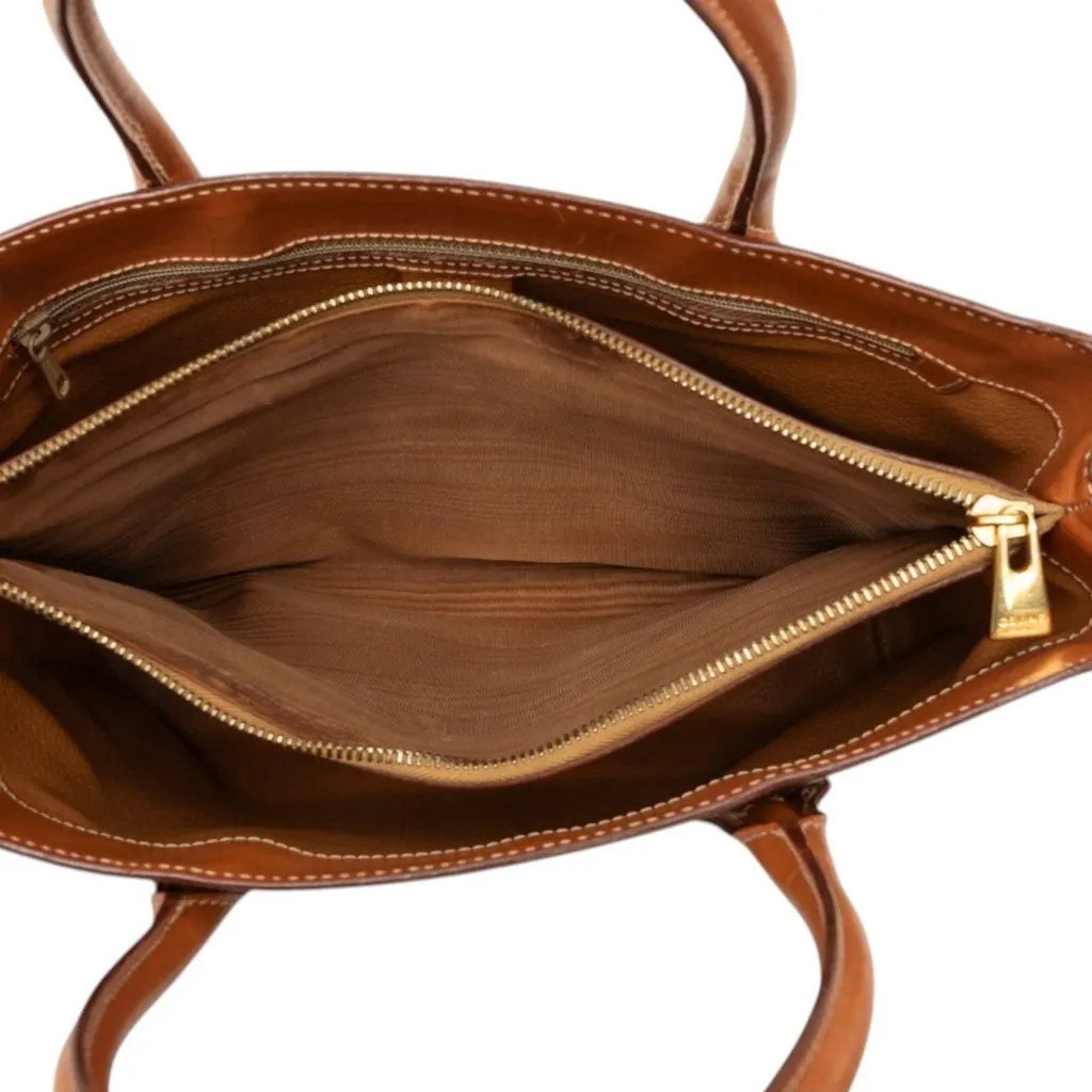 Celine Macadam Coated Canvas Tote Brown Very good - Model View