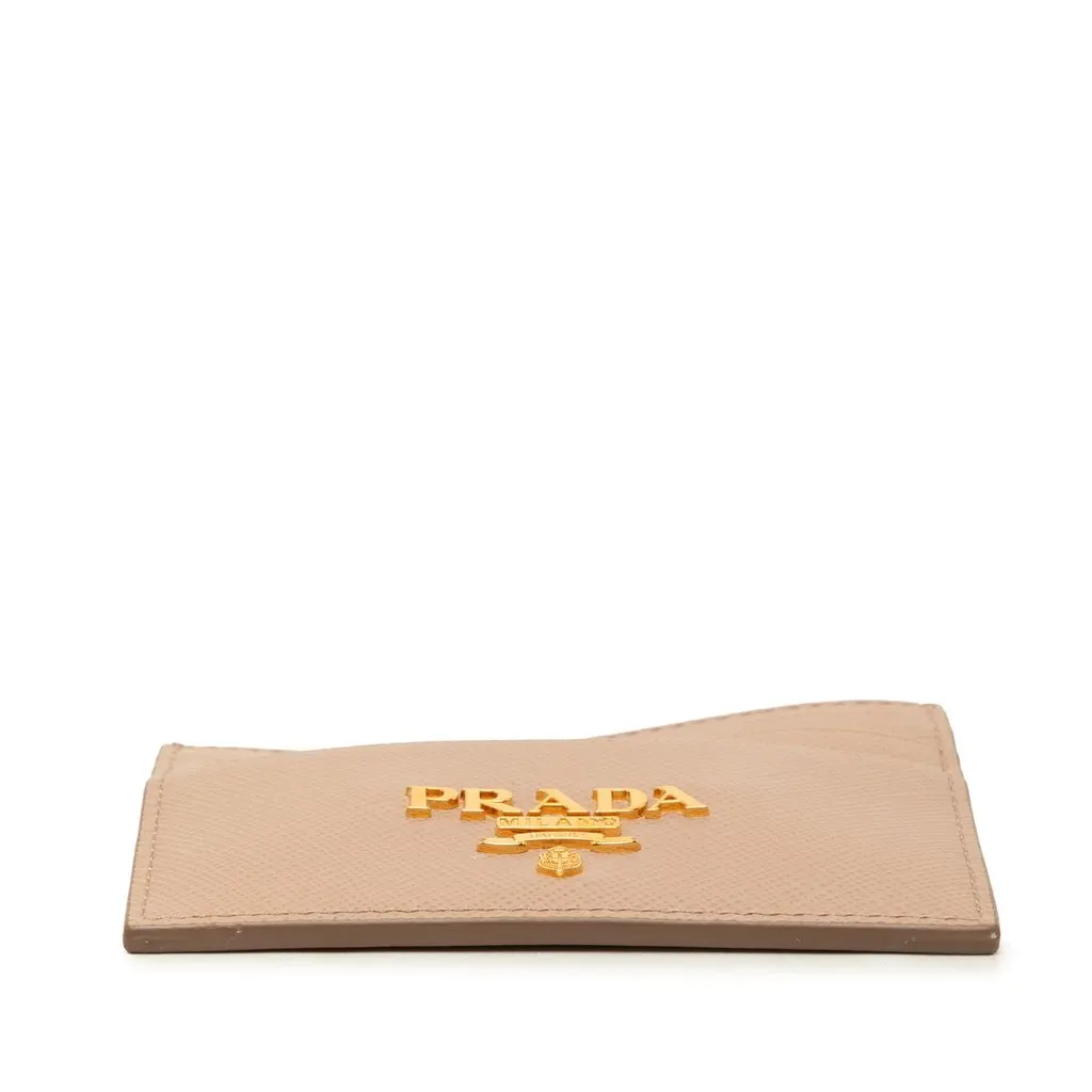 Prada Saffiano Card Holder Brown Leather Very good - Inside View