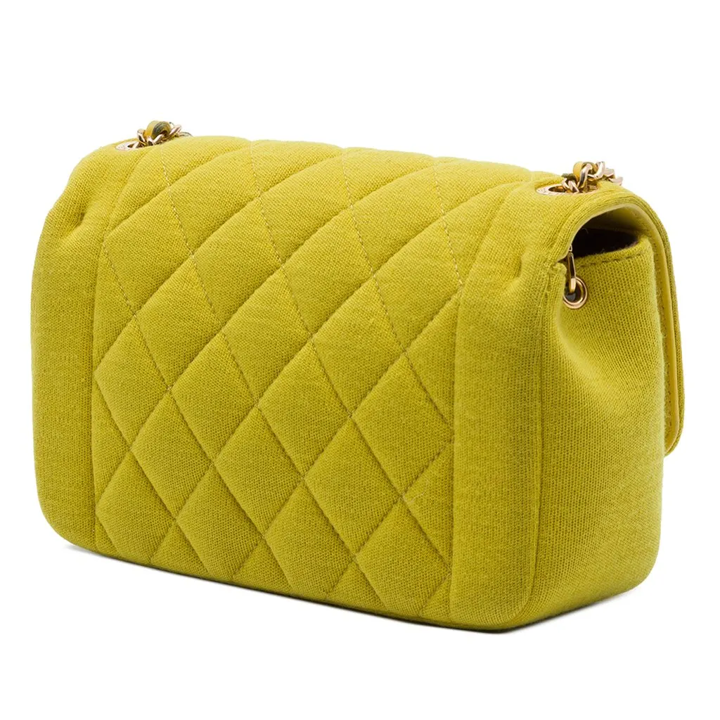 Chanel Mini Jersey Chic With Me Flap Yellow Very good - Back View