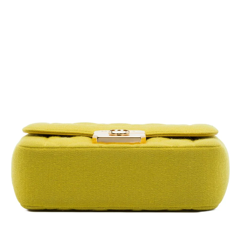 Chanel Mini Jersey Chic With Me Flap Yellow Very good - Inside View
