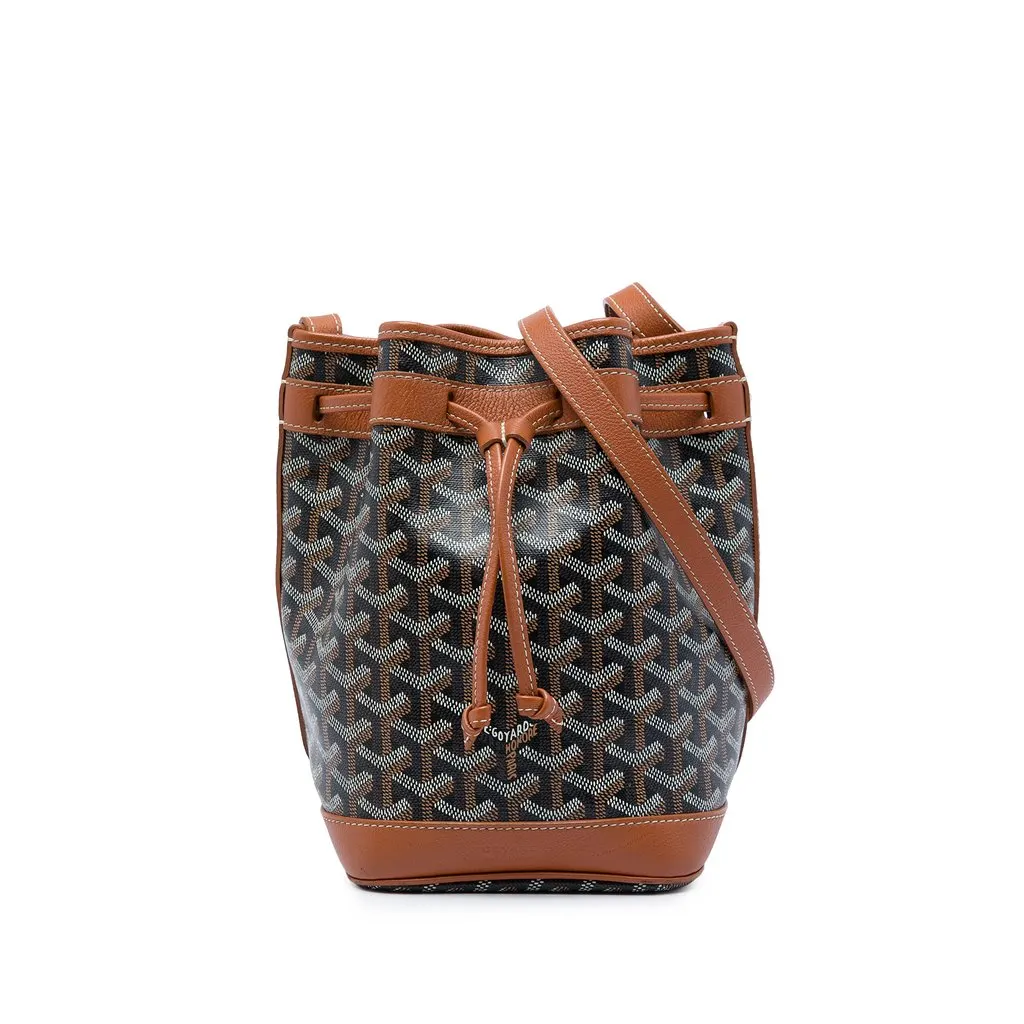 Goyard Goyardine Petite Flot Black Canvas Good - Front View