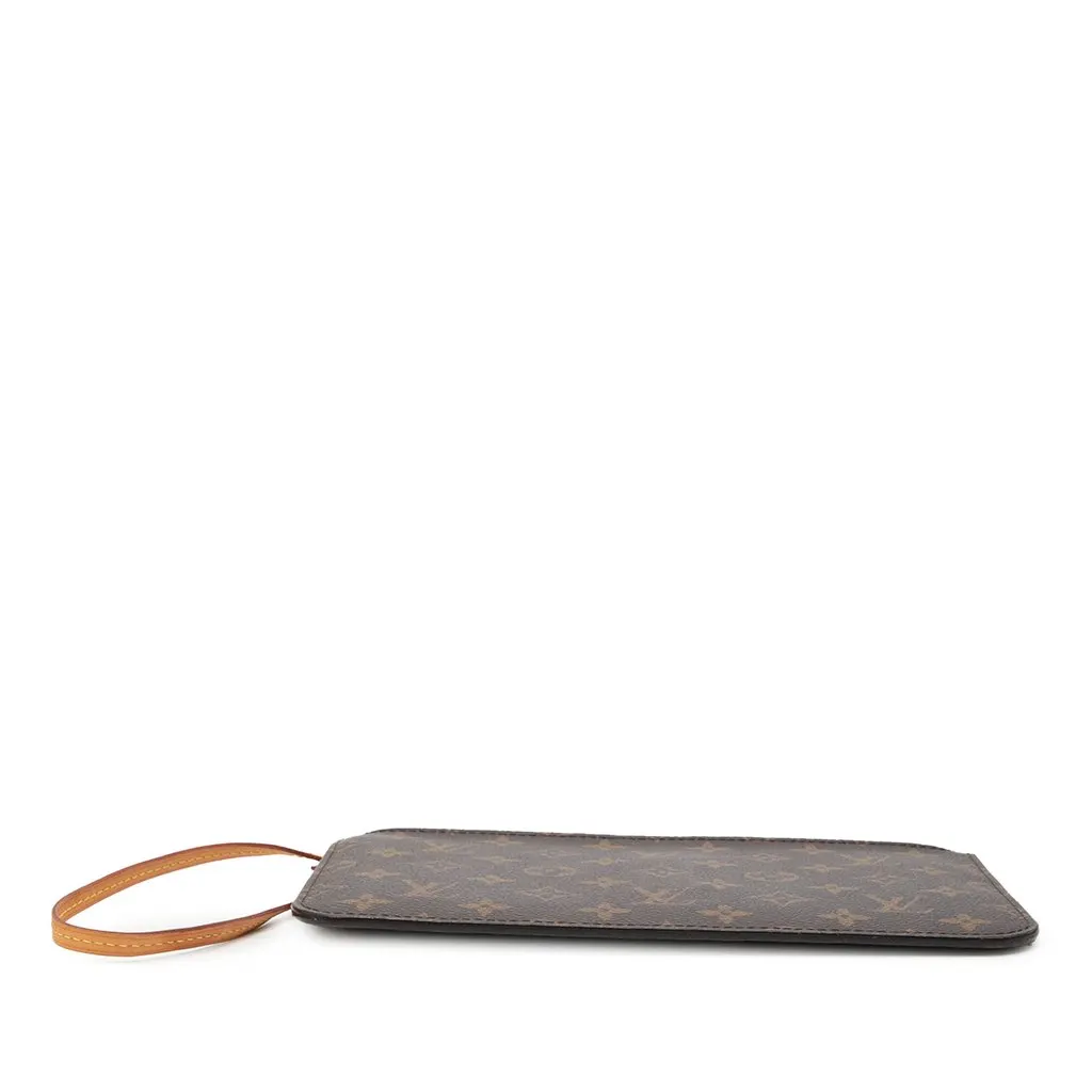Louis Vuitton Monogram Neverfull Pochette Brown Canvas Good - Inside View