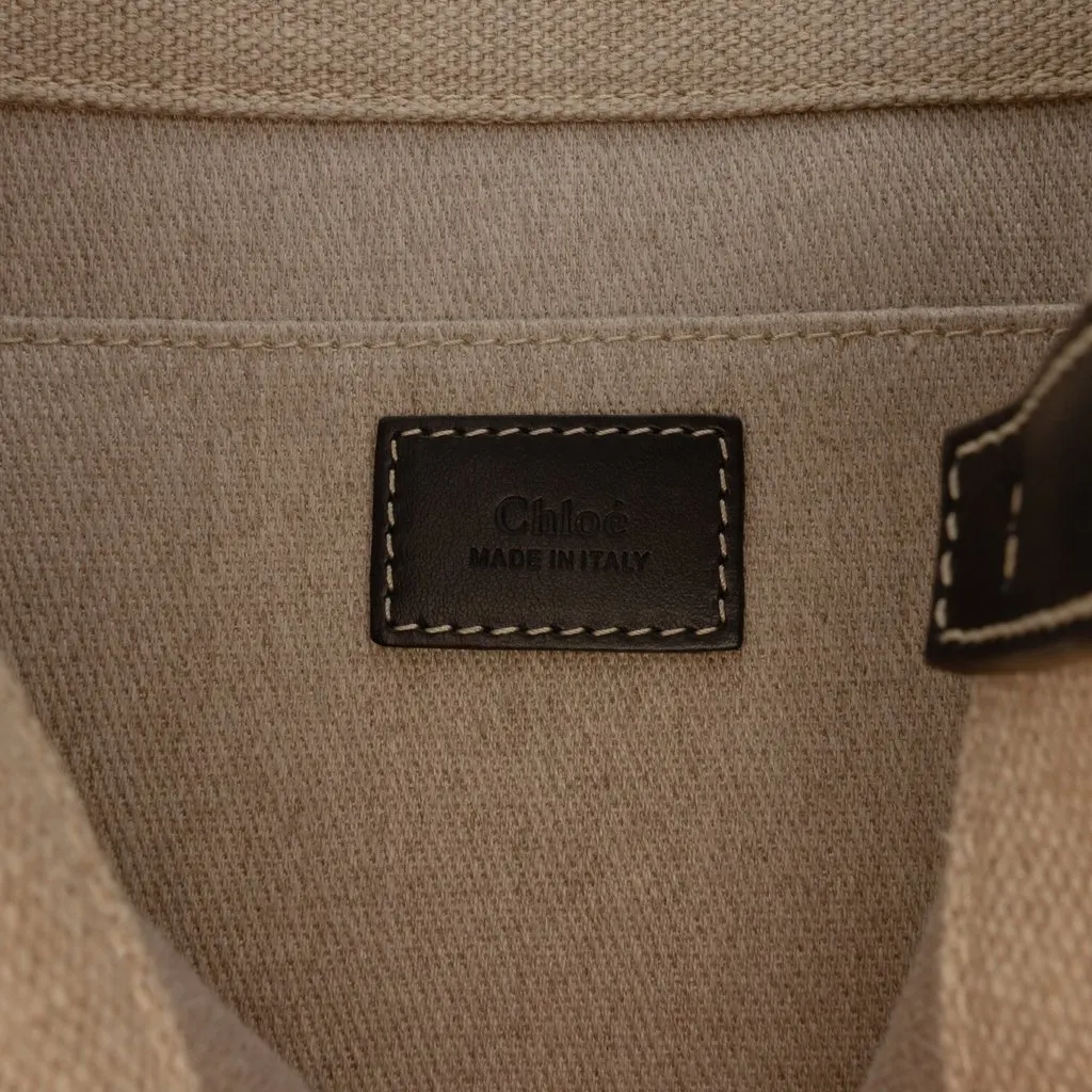 Chloé Medium Canvas Woody Tote Beige Very good - Box View