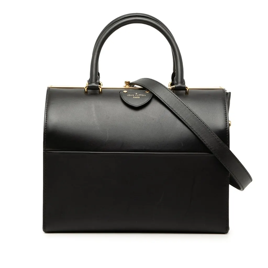 Louis Vuitton Leather Speedy Doctor Bag 25 Black Leather Very good - Front View