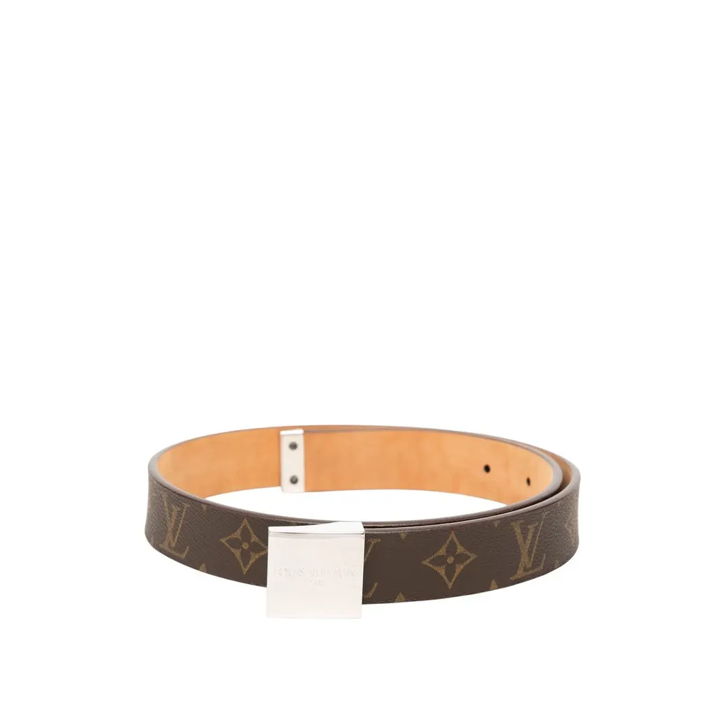 Louis Vuitton Monogram Ceinture Belt Brown Very good - Front View