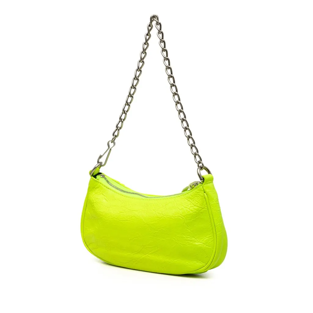 Balenciaga Mini Lambskin Motocross Le Cagole Yellow Leather Very good - Back View
