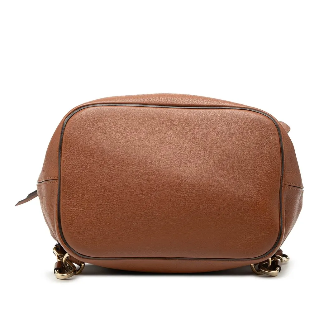 Chloé Medium Calfskin and Suede Faye Backpack Brown Leather Very good - Inside View