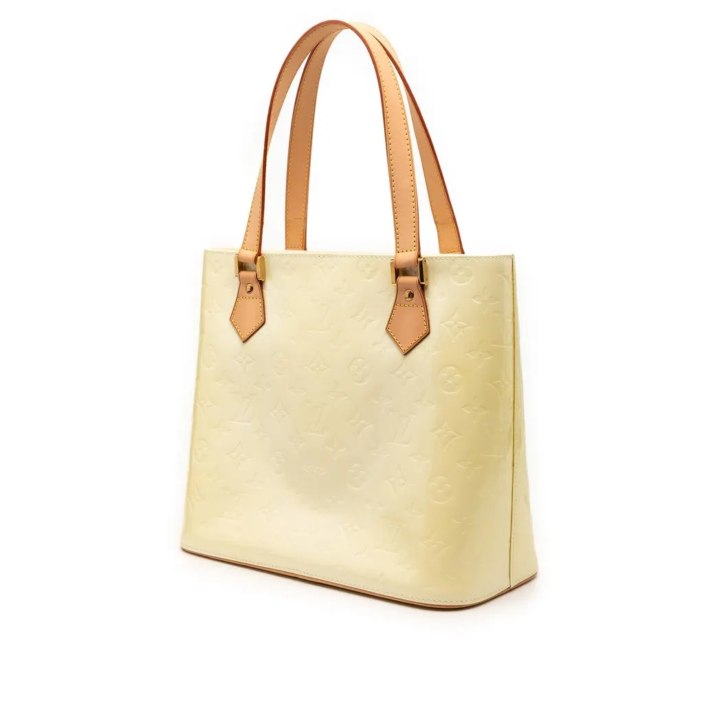 Louis Vuitton Monogram Vernis Houston White Leather Very good - Back View