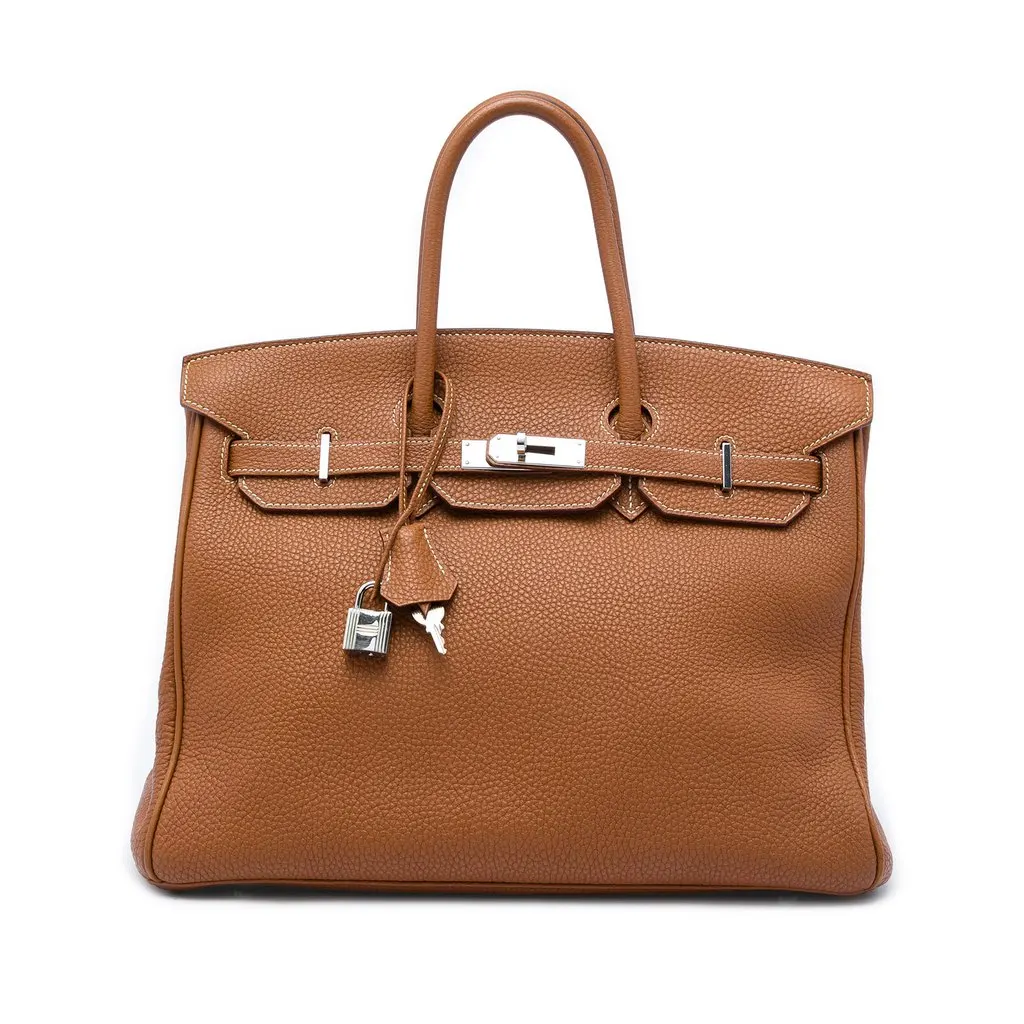 Hermès Togo Birkin Retourne 35 Brown Leather Very good - Front View