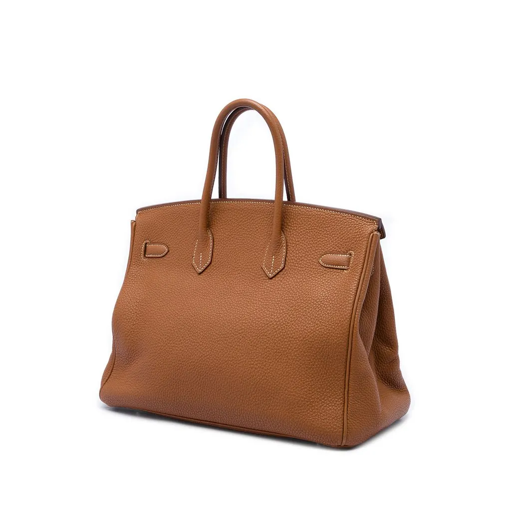 Hermès Togo Birkin Retourne 35 Brown Leather Very good - Back View