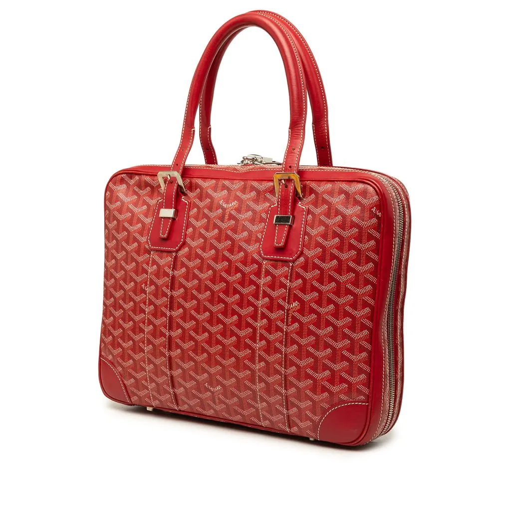 Goyard Goyardine Ambassade PM Red Canvas Very good - Back View