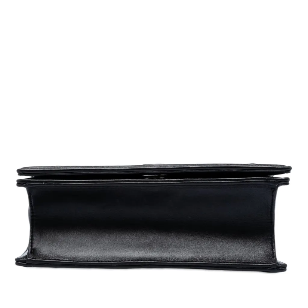 Dior Small Lambskin Diorama Flap Black Leather Very good - Inside View