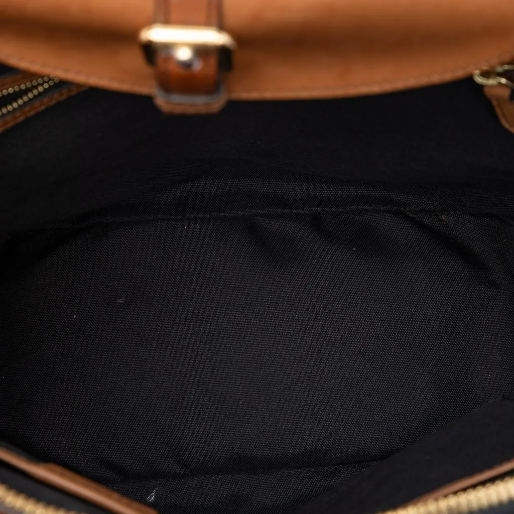 Burberry Medium Haymarket Check Coated Canvas Orchard Bowling Bag Beige Very good - Model View