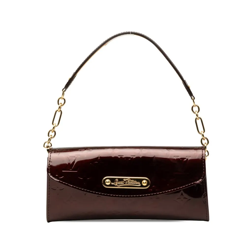 Louis Vuitton Monogram Vernis Sunset Boulevard Purple Leather Good - Front View
