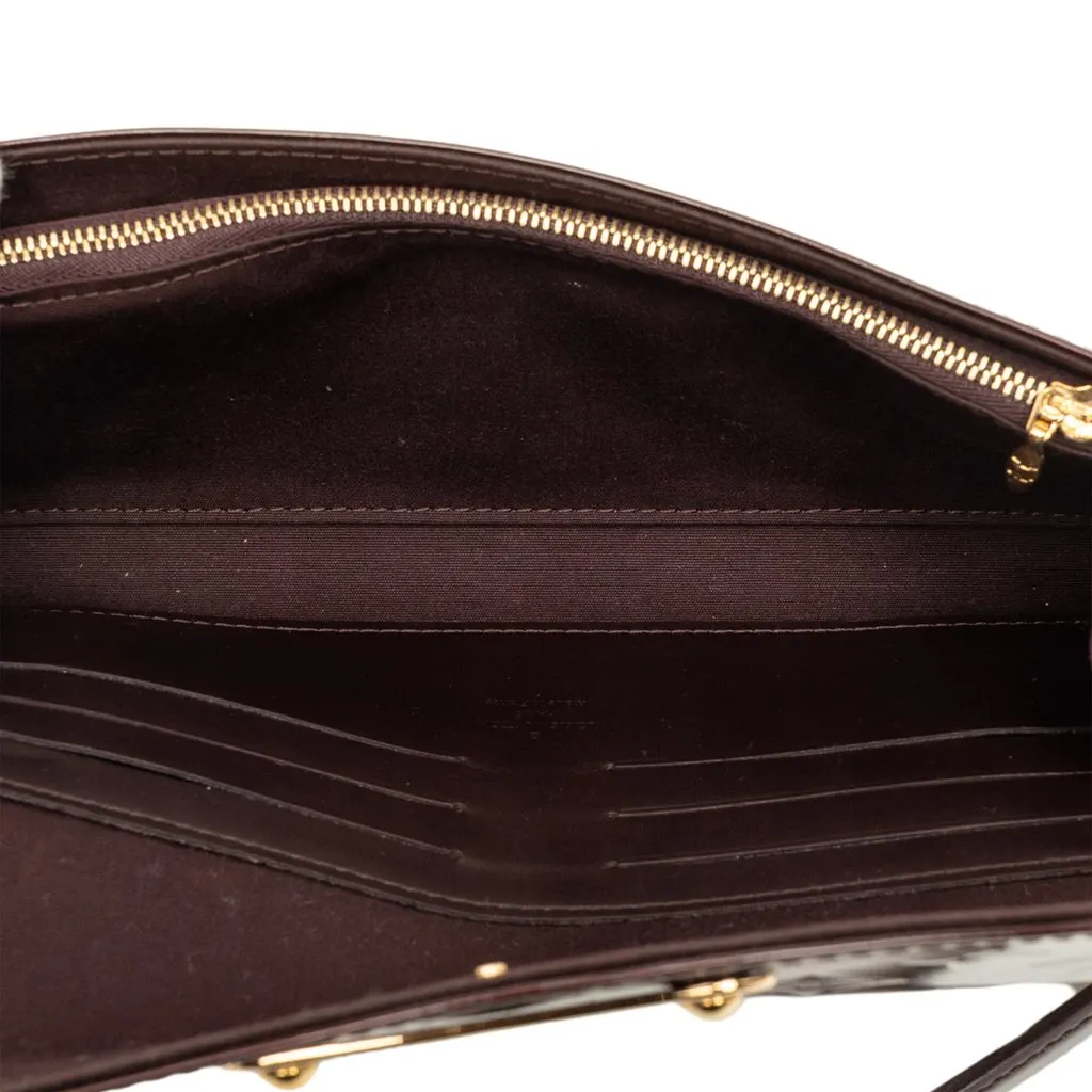 Louis Vuitton Monogram Vernis Sunset Boulevard Purple Leather Good - Model View