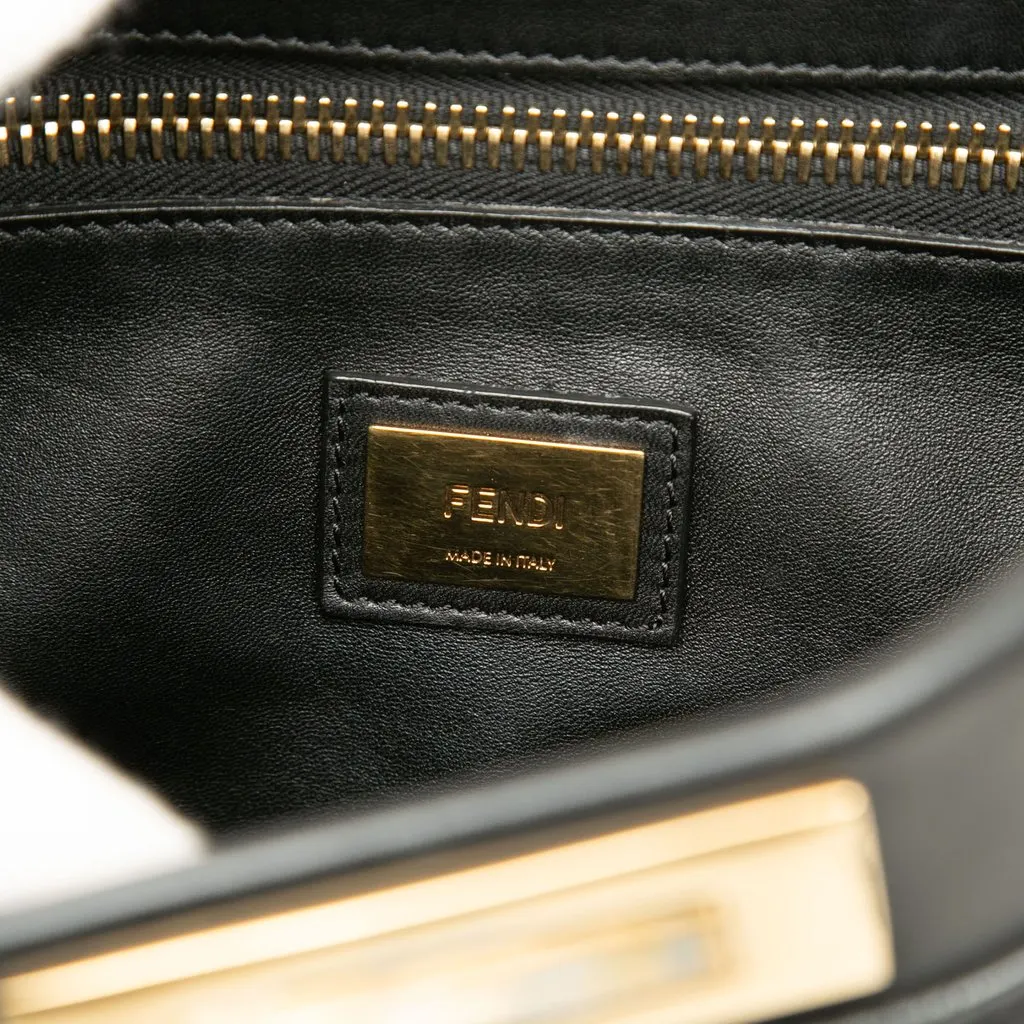 Fendi Medium Shiny Nappa Peekaboo Iconic Satchel Black Leather Good - Box View
