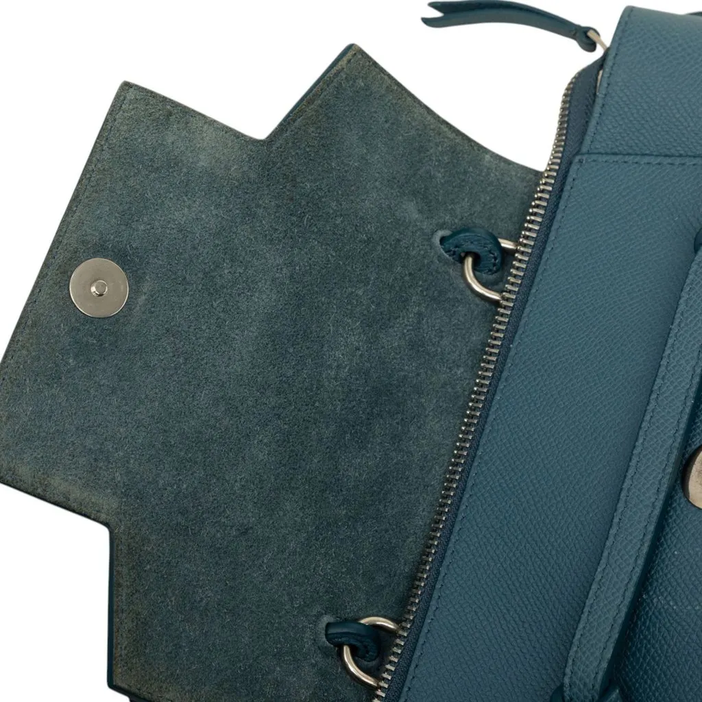 Celine Nano Grained Calfskin Belt Bag Blue Leather Very good - Box View