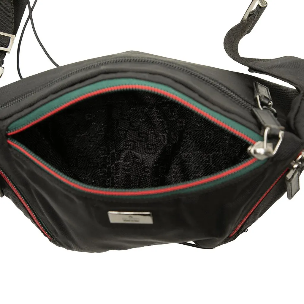 Gucci Nylon Web Belt Bag Black Polyamide Very good - Model View