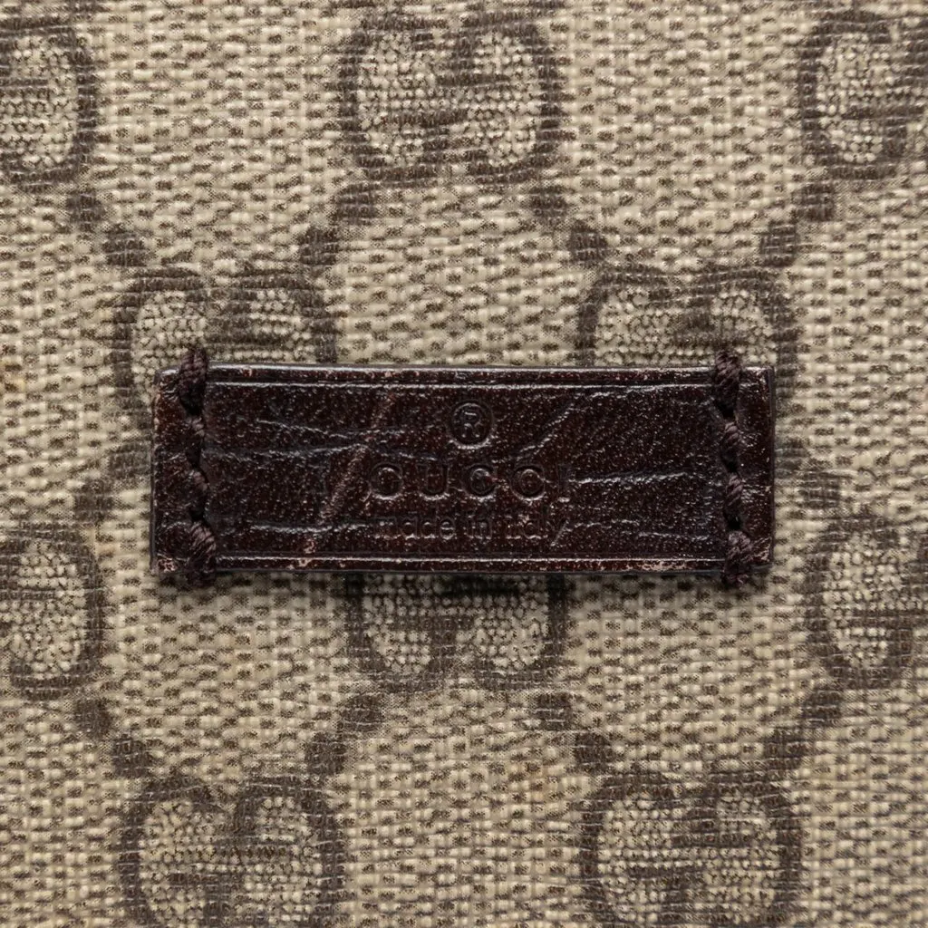 Gucci Large GG Supreme Double Buckle Flap Messenger Bag Beige Very good - Box View