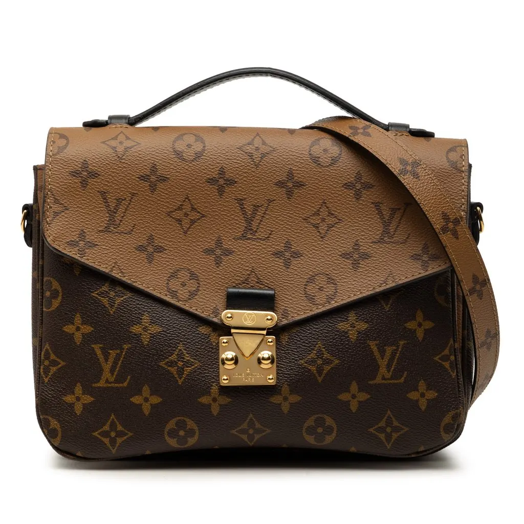 Louis Vuitton Monogram Reverse Pochette Metis Brown Very good - Front View