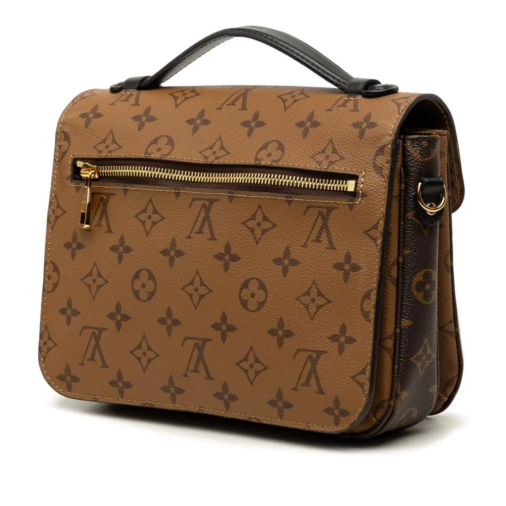 Louis Vuitton Monogram Reverse Pochette Metis Brown Very good - Back View