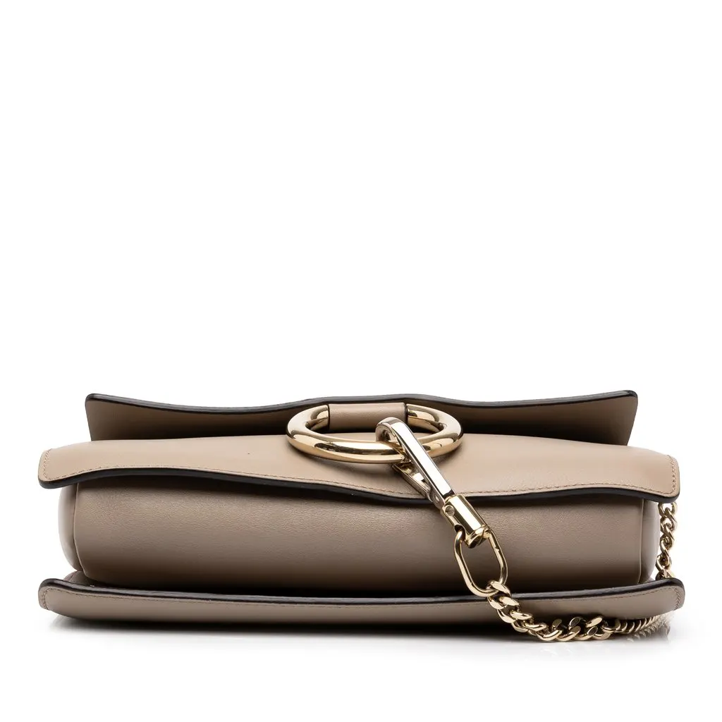 Chloé Small Suede and Calfskin Faye Crossbody Brown Leather Very good - Inside View