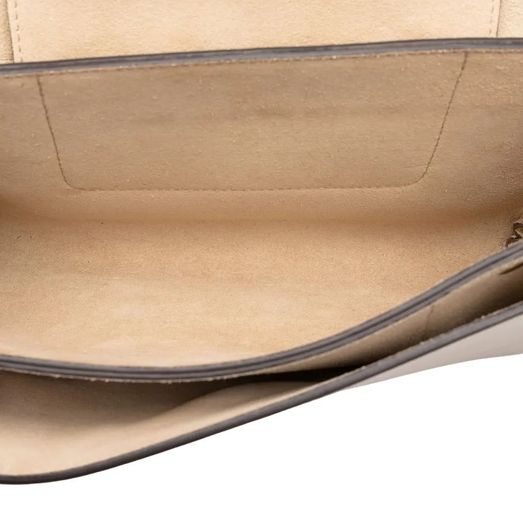 Chloé Small Suede and Calfskin Faye Crossbody Brown Leather Very good - Model View