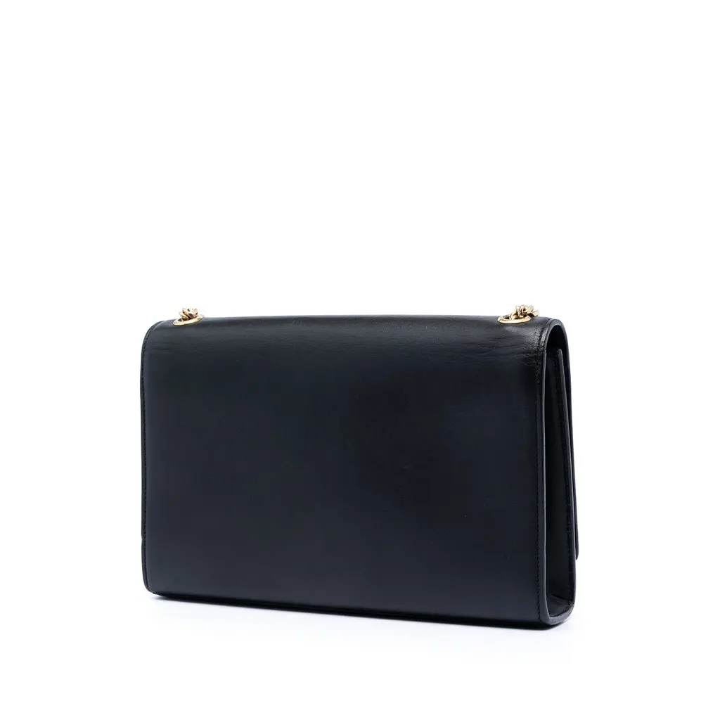 Saint Laurent Medium Smooth Calfskin Classic Monogram Kate Tassel Crossbody Black Leather Very good - Back View