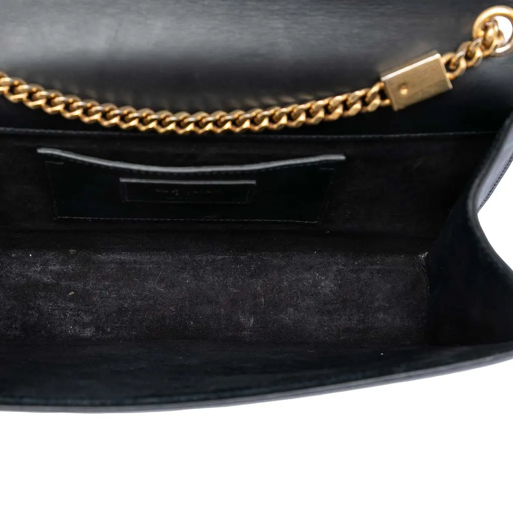 Saint Laurent Medium Smooth Calfskin Classic Monogram Kate Tassel Crossbody Black Leather Very good - Model View