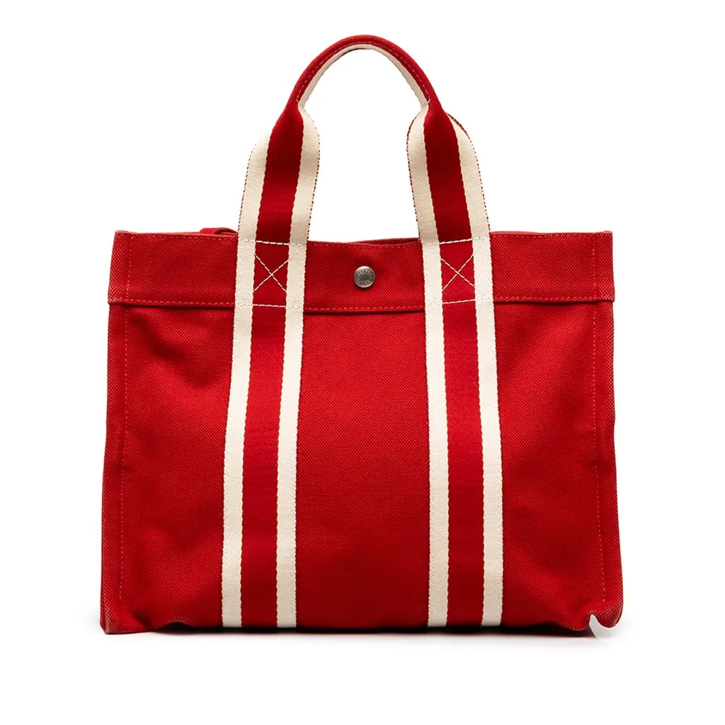 Hermès Canvas Fourre Tout PM Red Canvas Good - Front View