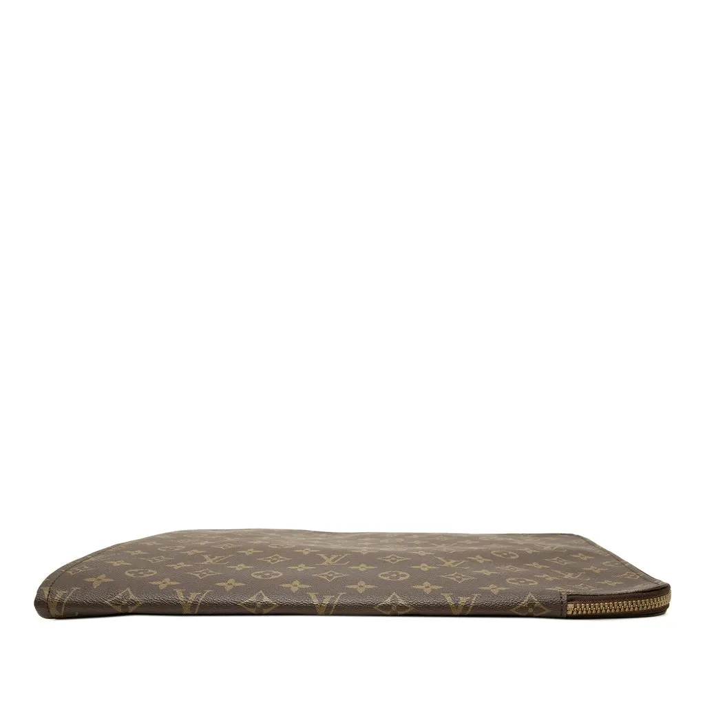Louis Vuitton Monogram Poche Documents Portfolio Brown Canvas Very good - Inside View