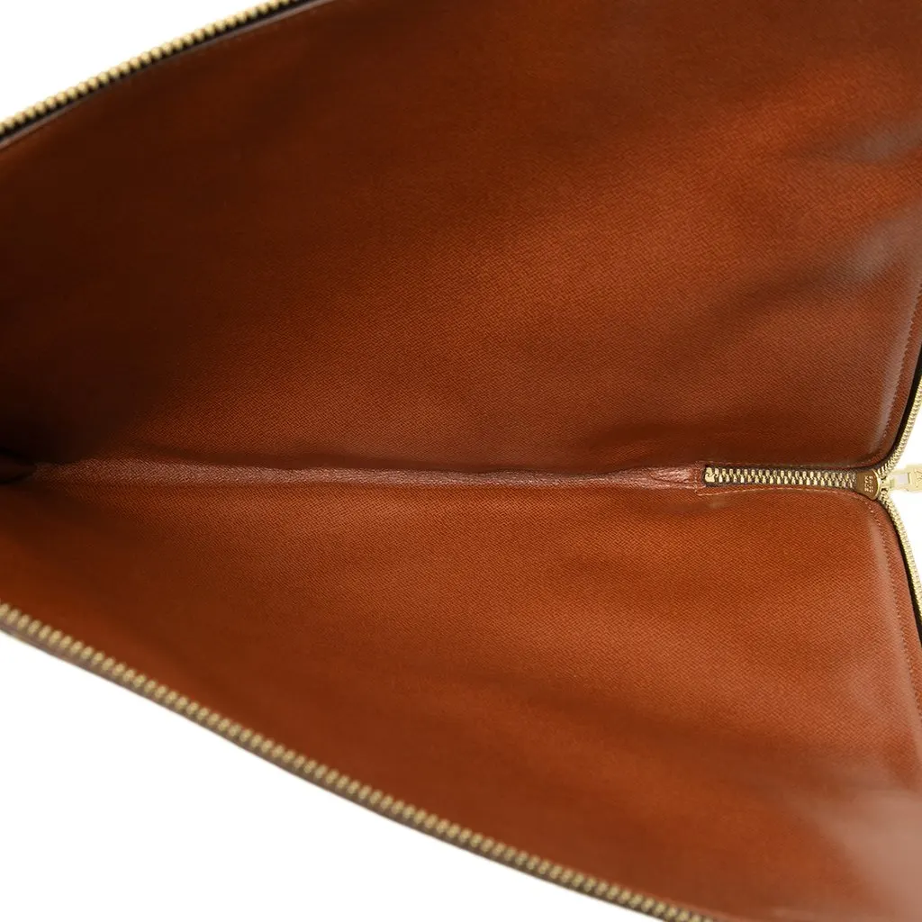 Louis Vuitton Monogram Poche Documents Portfolio Brown Canvas Very good - Model View