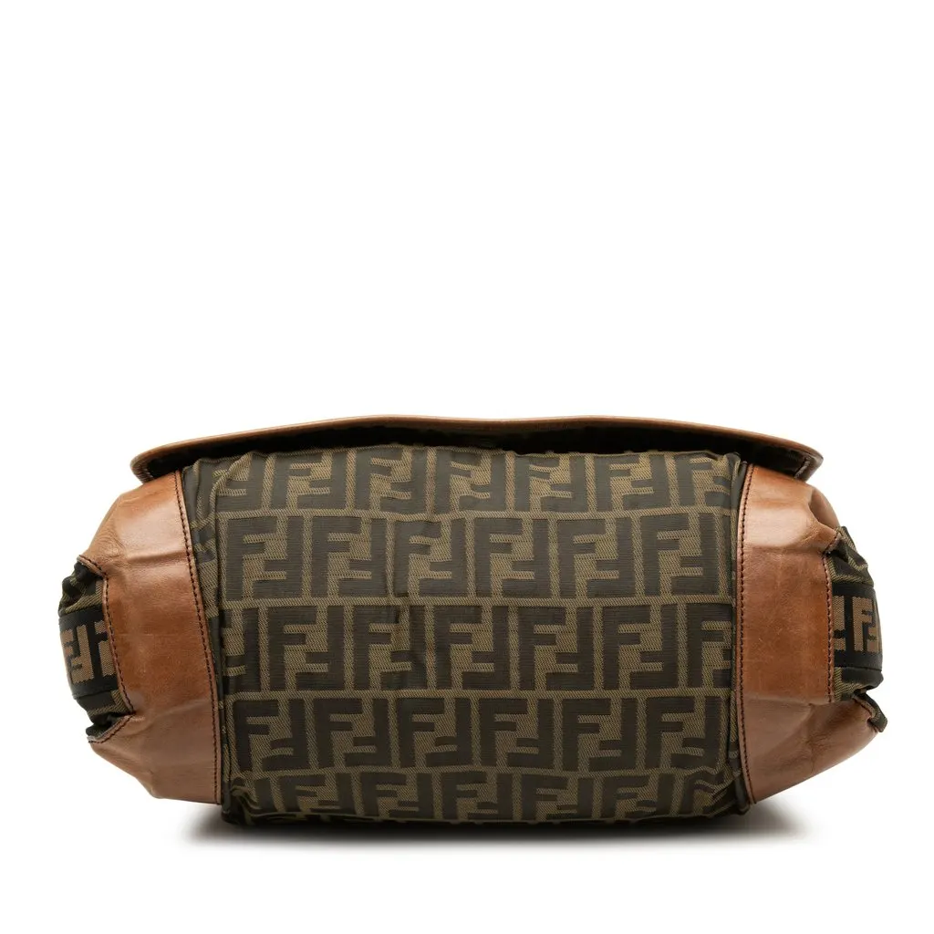 Fendi Zucca Canvas FF Messenger Bag Brown Canvas Very good - Inside View