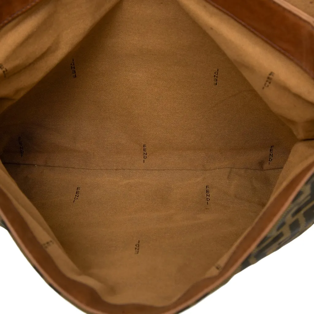 Fendi Zucca Canvas FF Messenger Bag Brown Canvas Very good - Model View