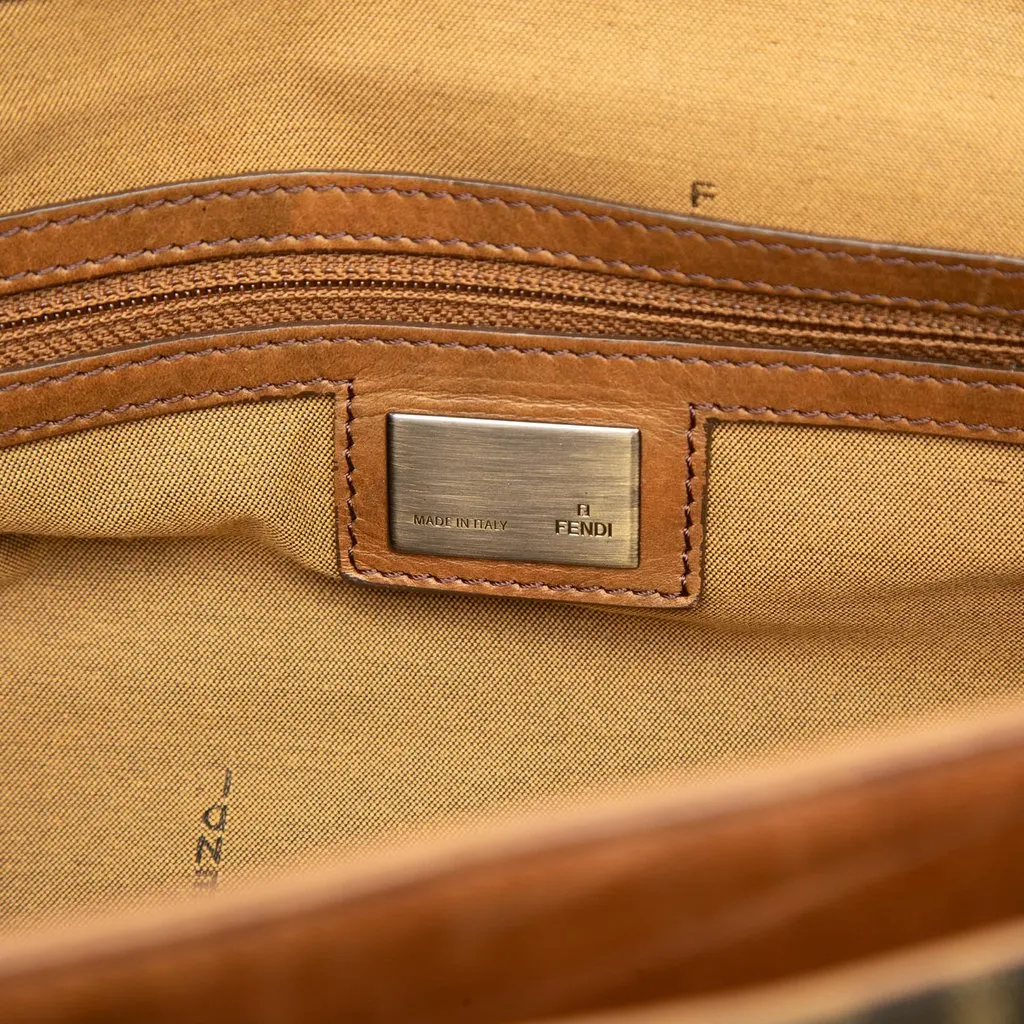 Fendi Zucca Canvas FF Messenger Bag Brown Canvas Very good - Box View