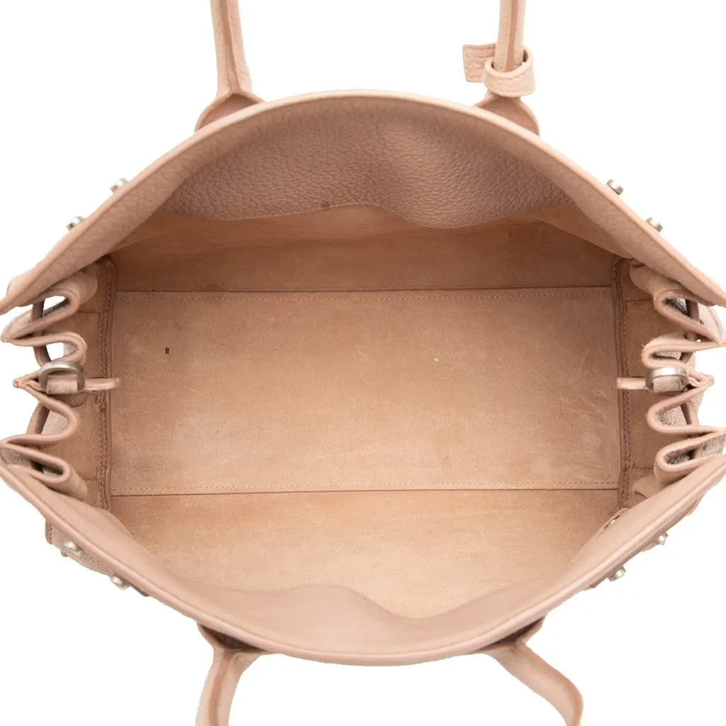 Saint Laurent Small Grained Calfskin Supple Sac De Jour Satchel Brown Leather Very good - Model View