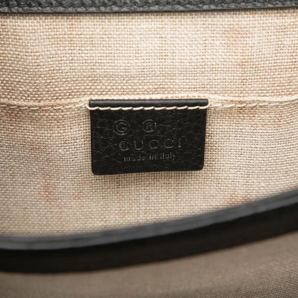 Gucci Small Dollar Calfskin Interlocking G Crossbody Black Leather Very good - Box View