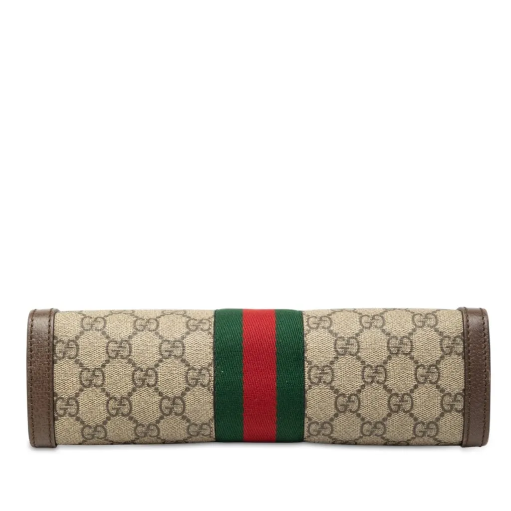 Gucci Small GG Supreme Web Ophidia Chain Crossbody Beige Canvas Very good - Inside View