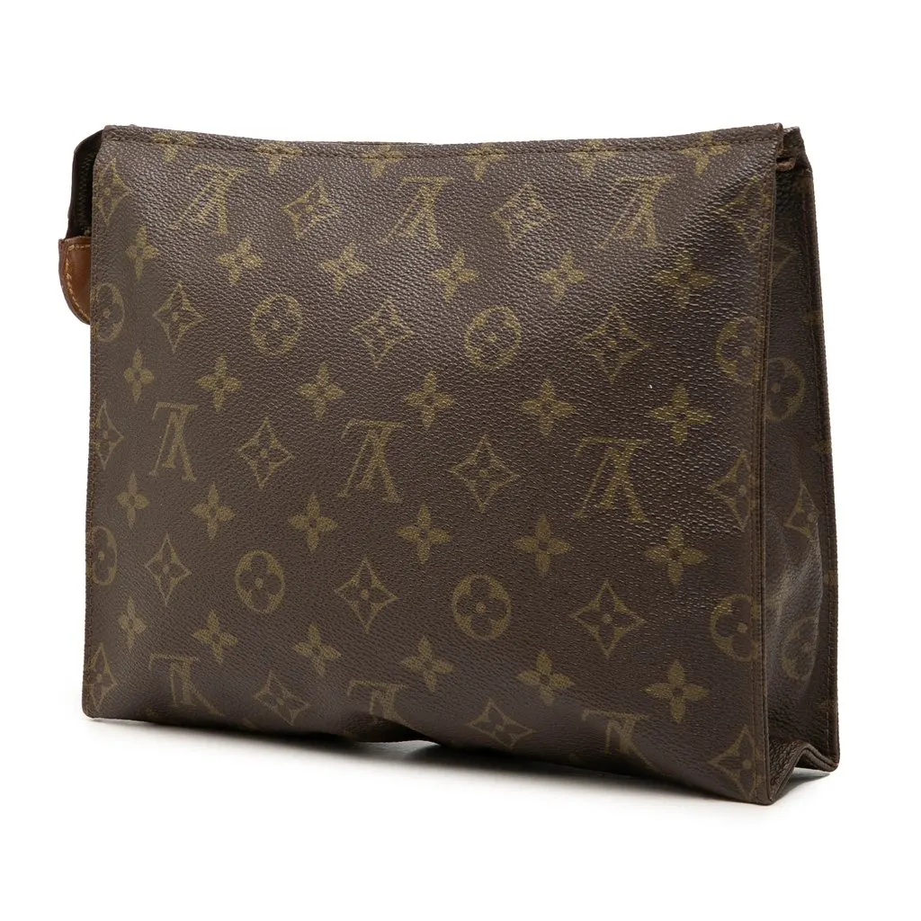 Louis Vuitton Monogram Toiletry Pouch 26 Brown Canvas Good - Back View