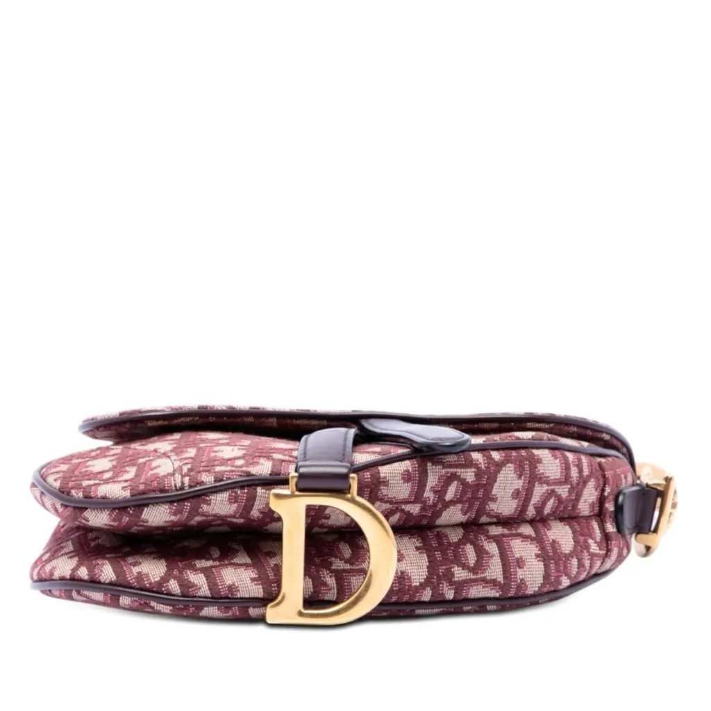Dior Mini Oblique Canvas Saddle Bag Red Very good - Inside View