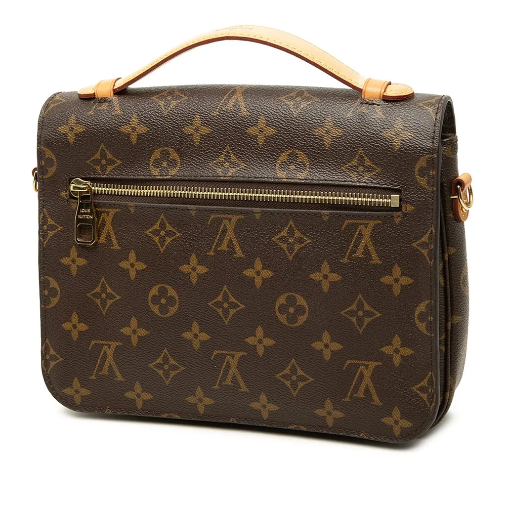 Louis Vuitton Monogram Pochette Metis Brown Canvas Very good - Back View
