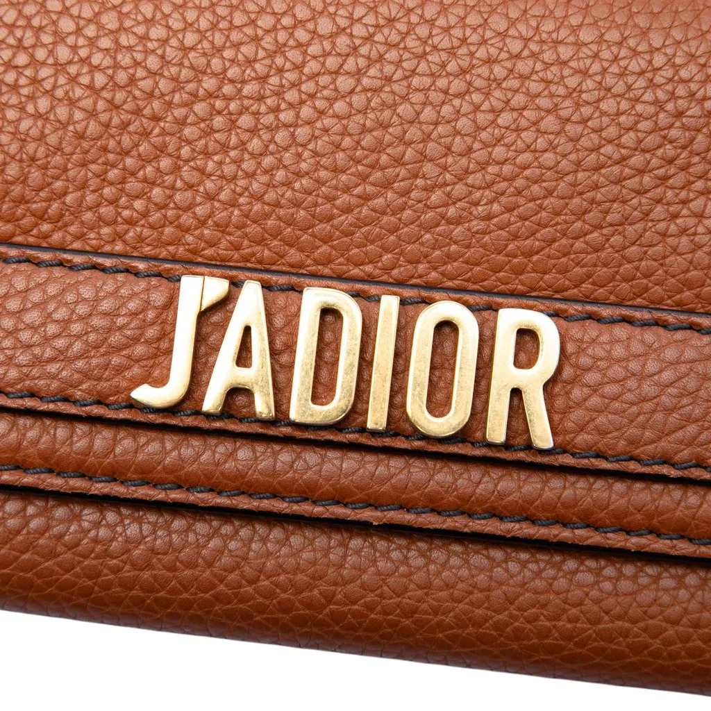 Dior Calfskin JAdior Wallet On Chain Brown Leather Very good - Box View