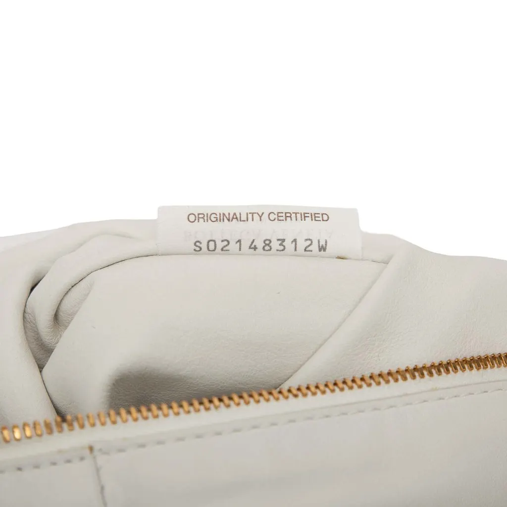 Bottega Veneta Mini Calfskin Double Knot Bag White Leather Very good - Model View