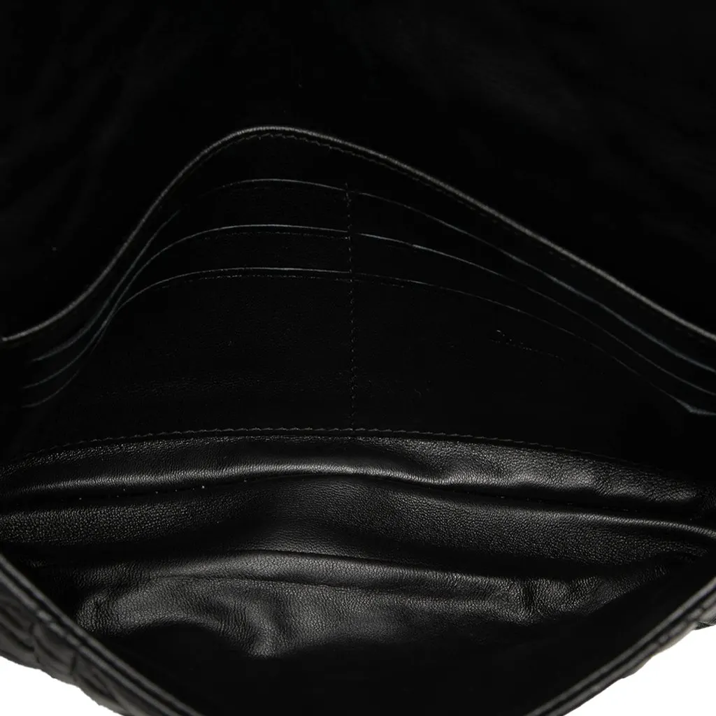 Dior Lambskin Cannage Lady Dior Chain Crossbody Black Leather Very good - Model View
