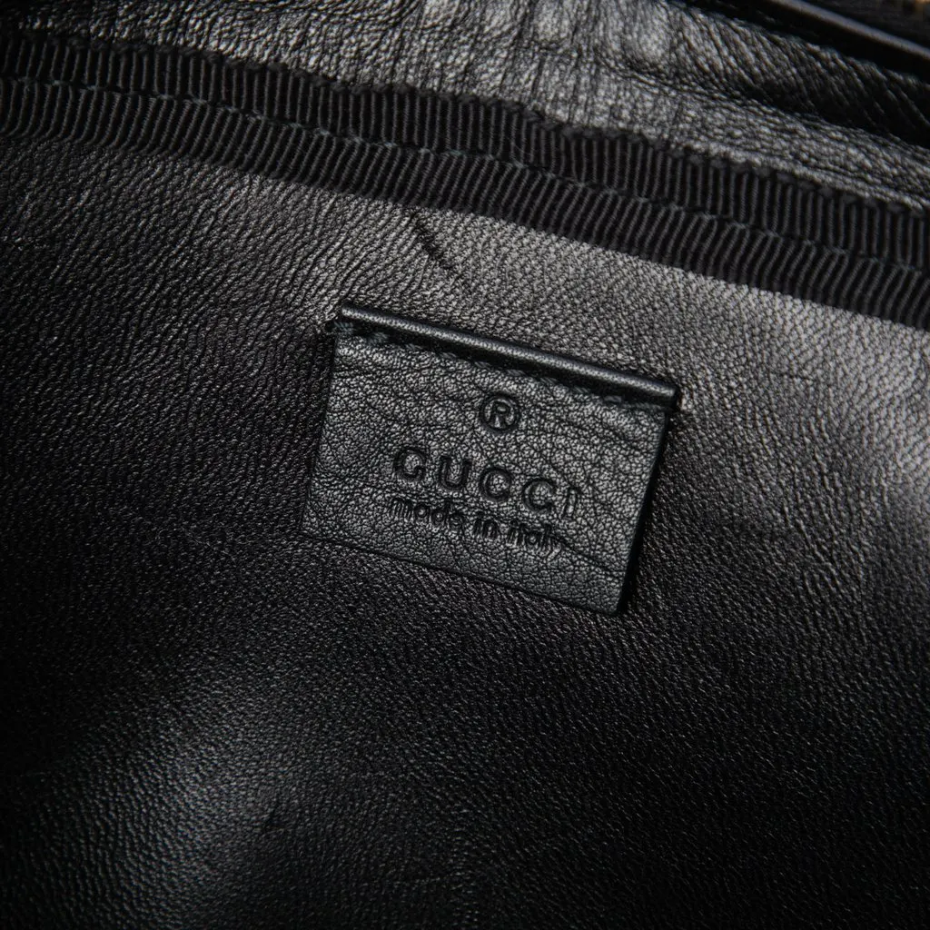 Gucci Guccissima Clutch Black Leather Very good - Box View