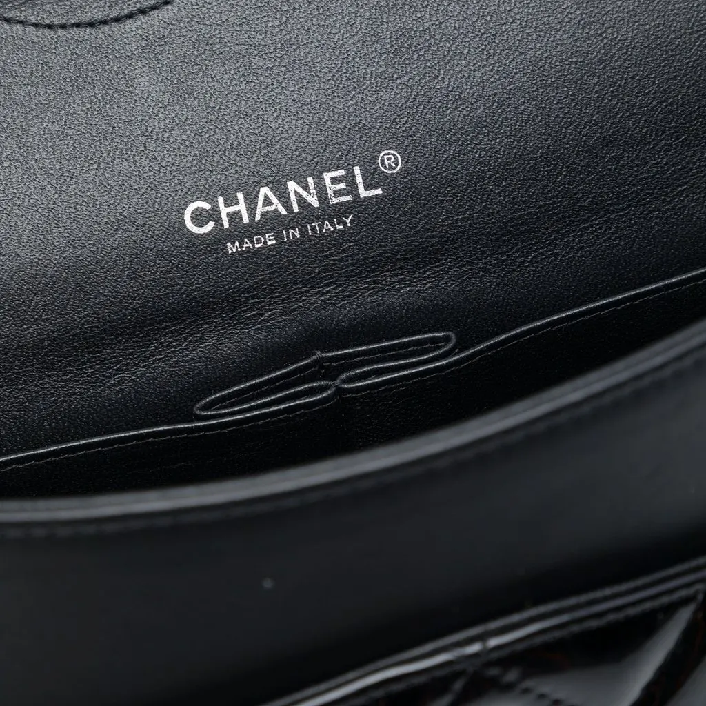 Chanel Maxi Classic Patent Double Flap Black Leather Very good - Box View