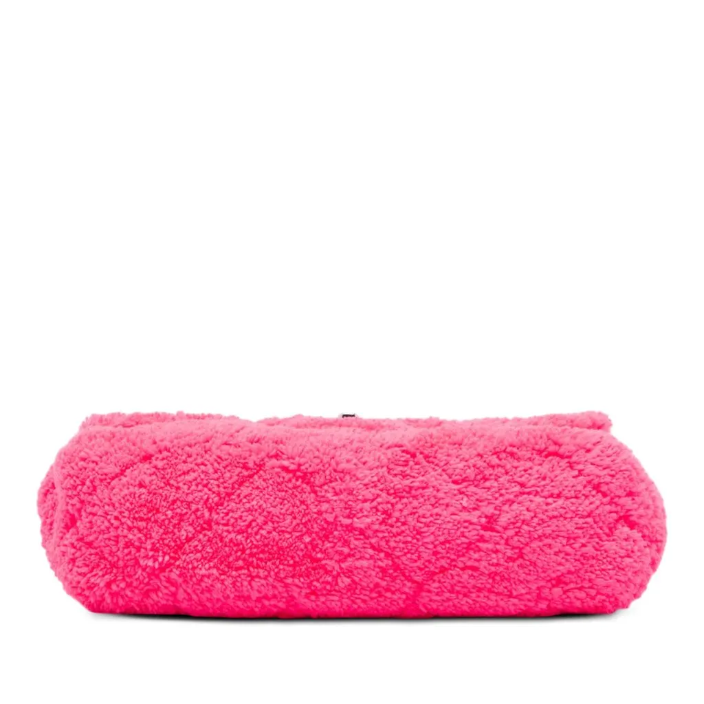 Chanel Medium Quilted Terry Cloth Coco Beach Flap Pink Very good - Inside View