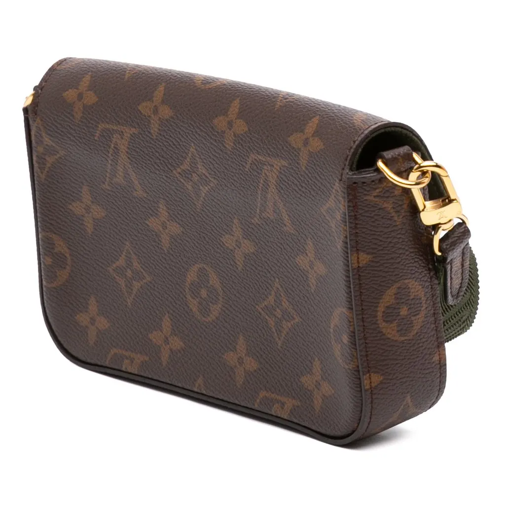 Louis Vuitton Monogram Felicie Strap And Go Brown Canvas Good - Back View