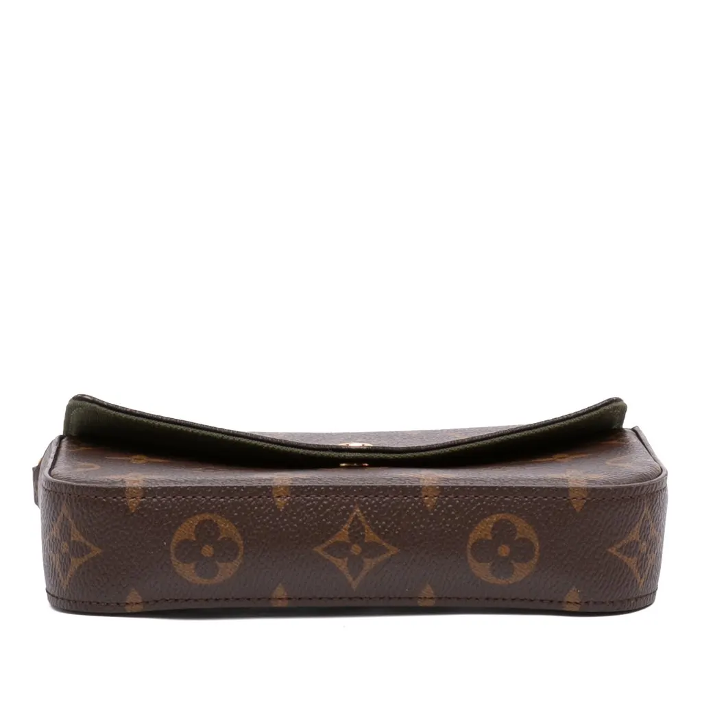 Louis Vuitton Monogram Felicie Strap And Go Brown Canvas Good - Inside View