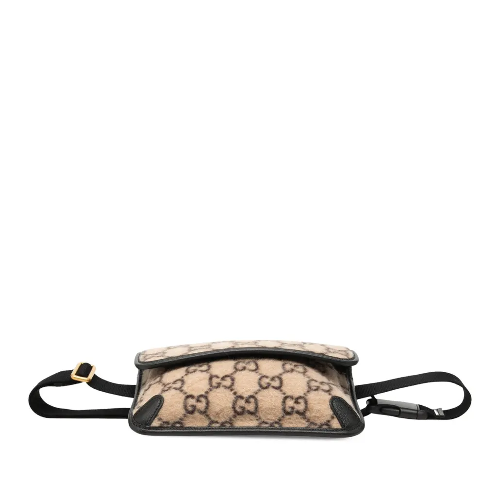 Gucci GG Wool Slim Belt Bag Beige Wool Very good - Inside View